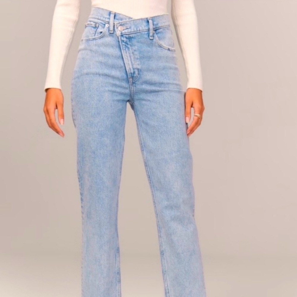 Abercrombie & Fitch Light Blue High Rise Women Jeans